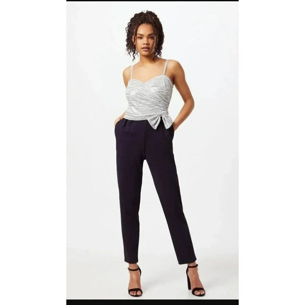 Lauren Ralph Lauren long jumpsuit with sequin top Size 8 (MSRP $260)
